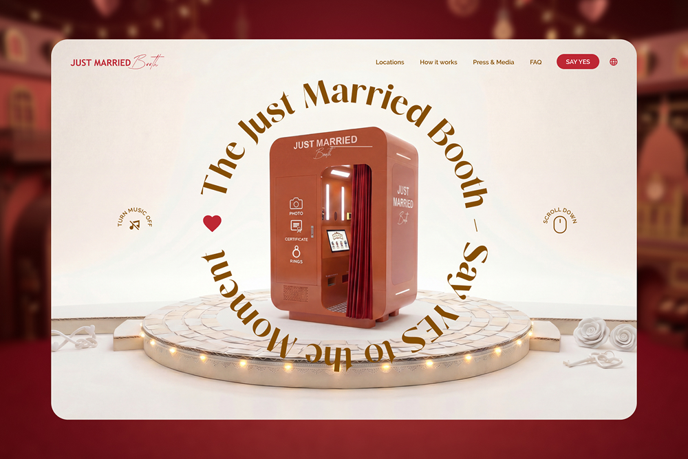 Just married booth